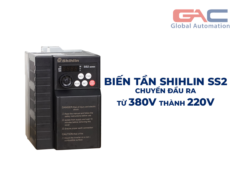 Cài đặt biến tần Shihlin SS2 chuyển đầu ra 380V ra 220V