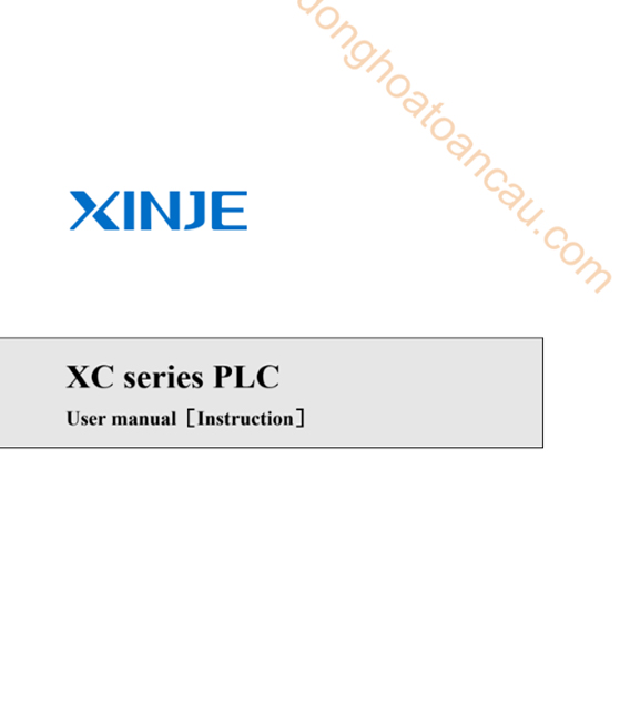 Tài liệu lập trình PLC Xinje dòng XC