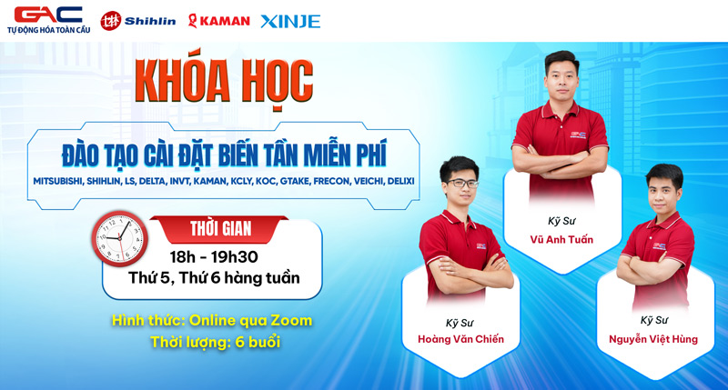 Khóa học đào tạo cài đặt biến tần miễn phí