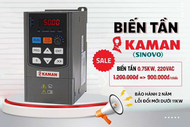 Khuyến mãi biến tần Kaman 900K