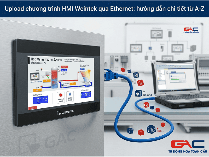 Upload chương trình HMI Weintek qua Ethernet