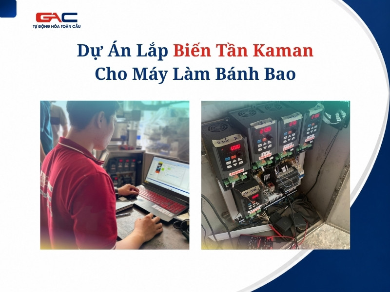 lắp đặt biến tần Kaman cho máy làm bánh bao