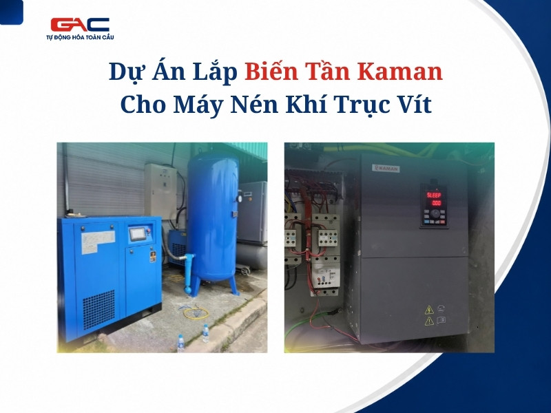 lắp biến tần Kaman cho máy nén khí trục vít