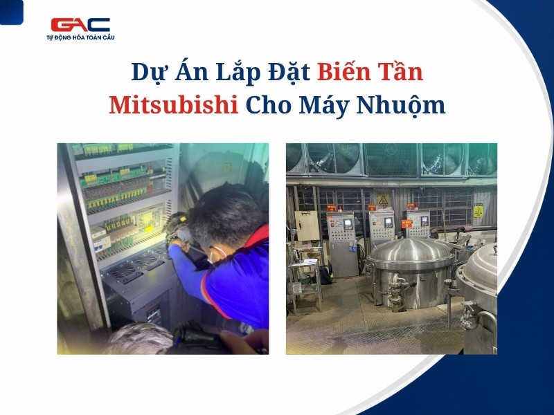 lắp đặt biến tần Mitsubishi cho máy nhuộm