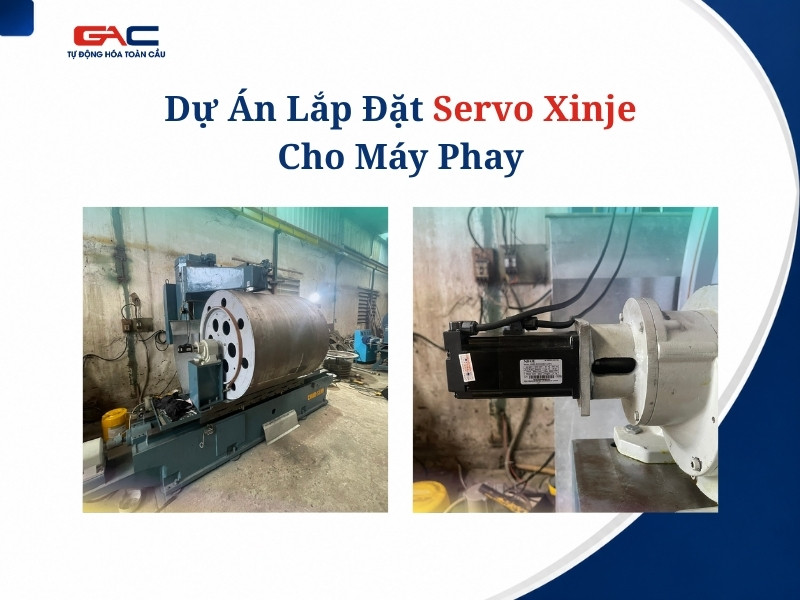 lắp đặt servo Xinje cho máy phay