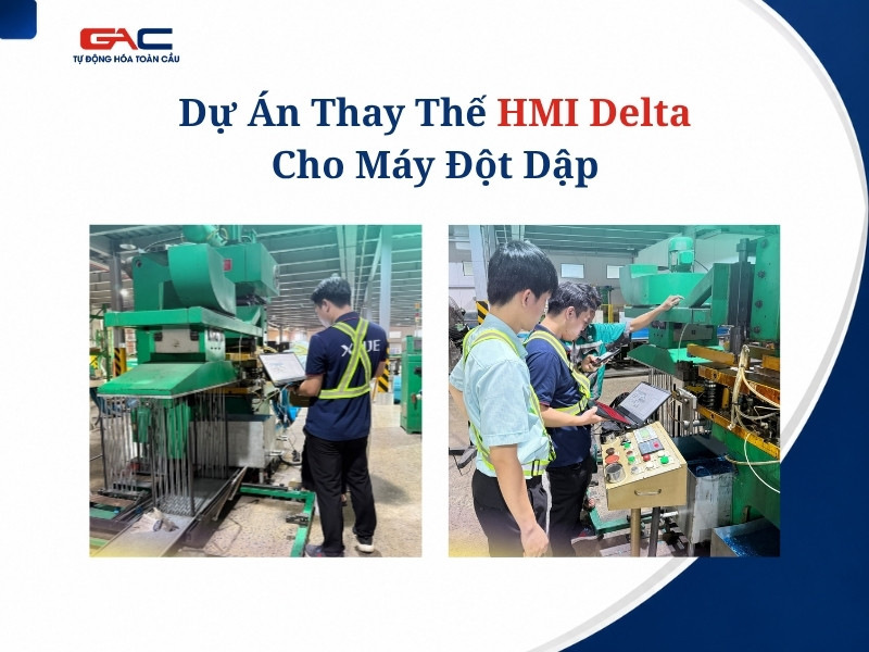 thay thế HMI Delta cho máy đột dập