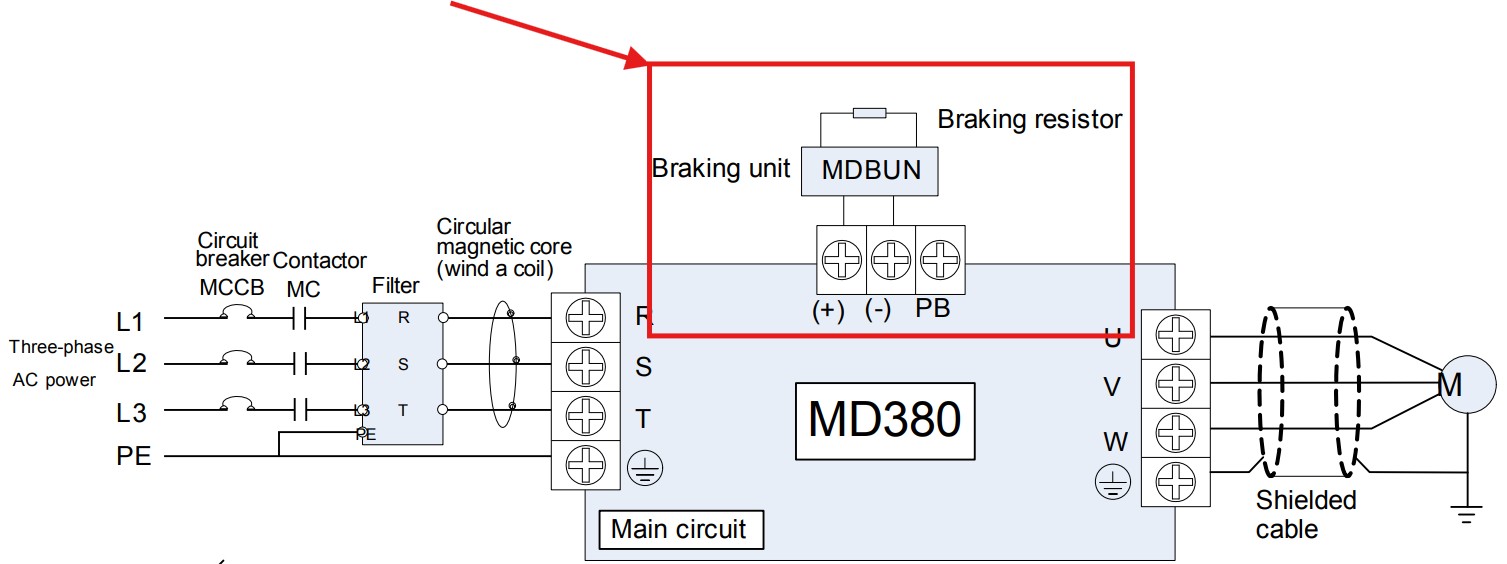 cài đặt biến tần inovance md380