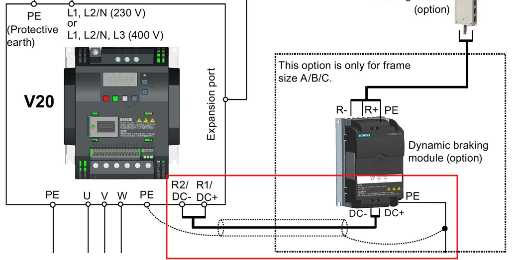 cài đặt biến tần siemens V20