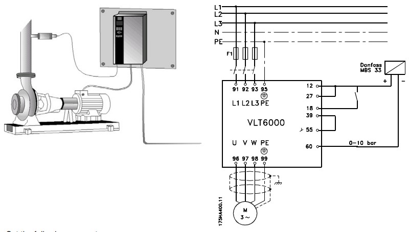 cài đặt biến tần Danfoss VLT6000