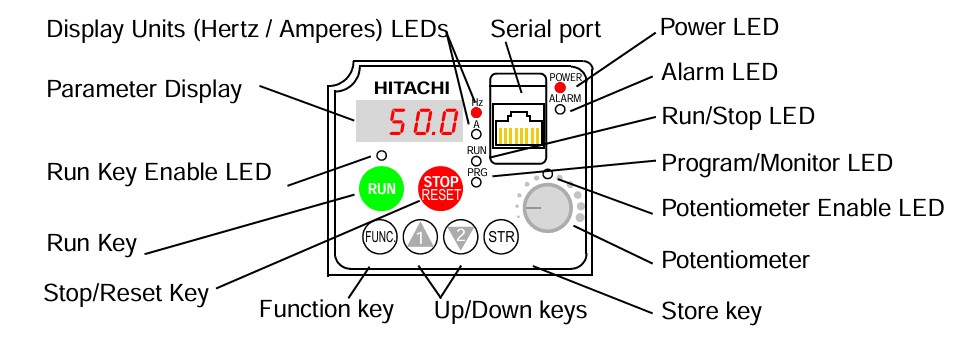 cài đặt biến tần hitachi l200