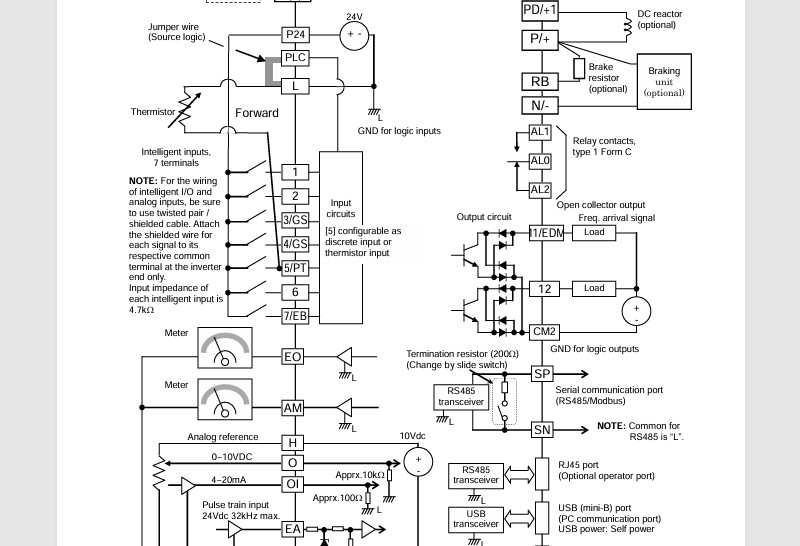 cài đặt biến tần Hitachi WL200