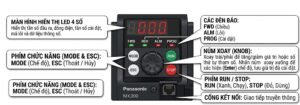 Chức năng các phím biến tần Panasonic MK300