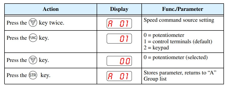 cài đặt biến tần hitachi L100